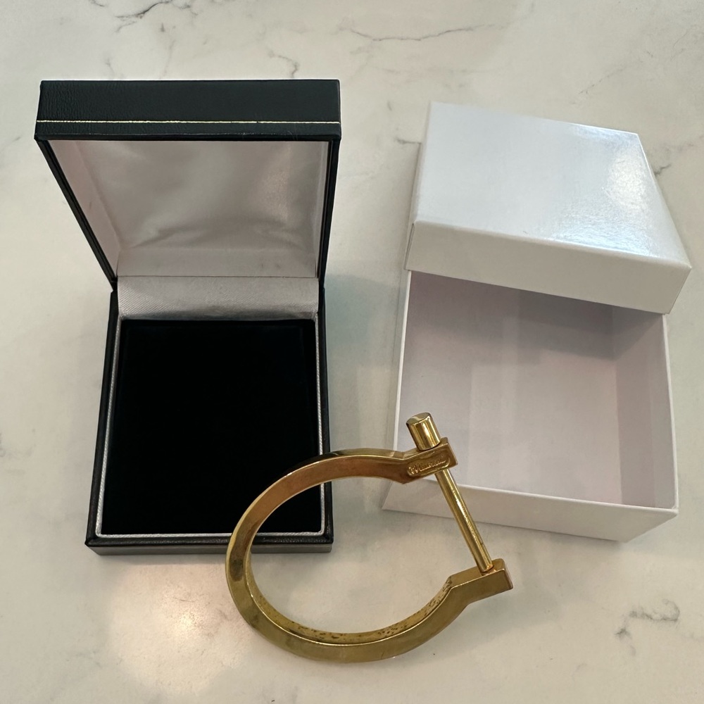 Authentic Miansai Gold Lorem Screw Cuff Bracelet